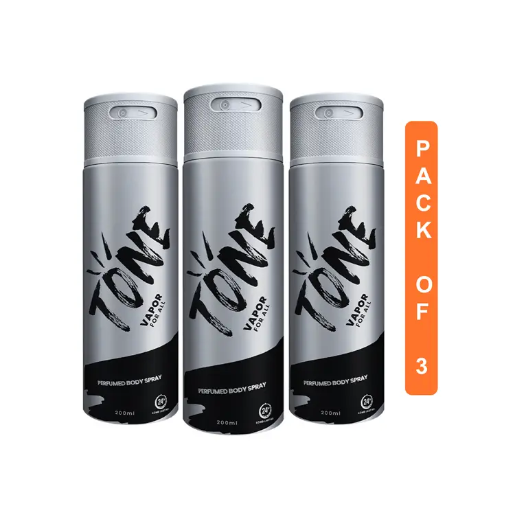 Pack Of 3 Tone Vapor For All Perfumed Body Spray