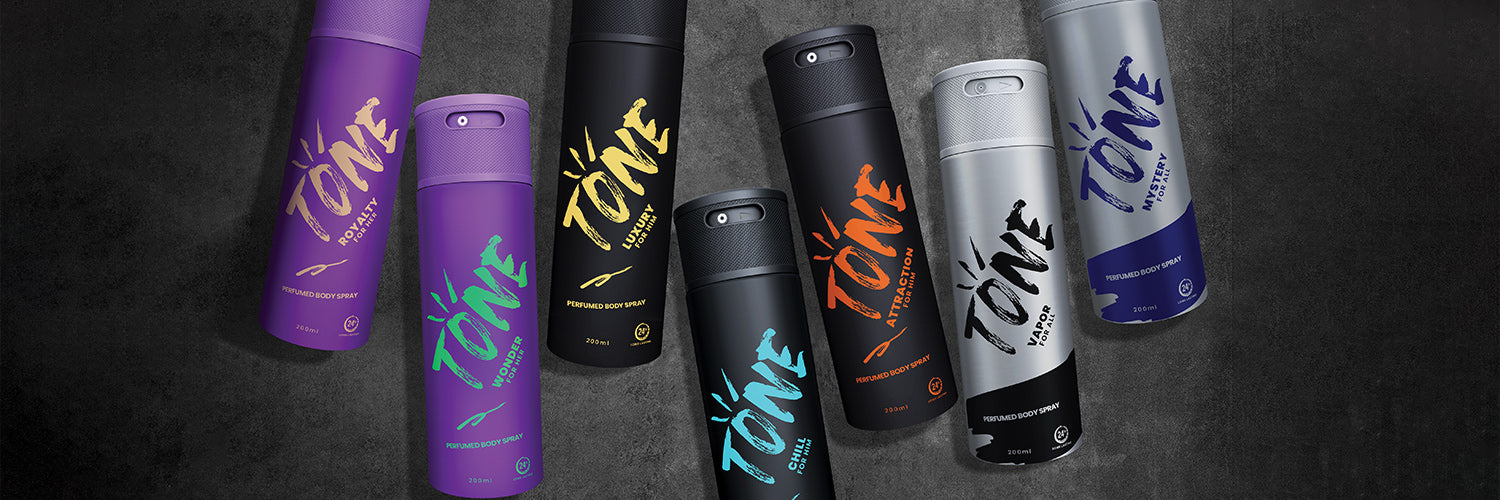 A photo of Tone Complete range of Perfumed body spray and deodorant spray